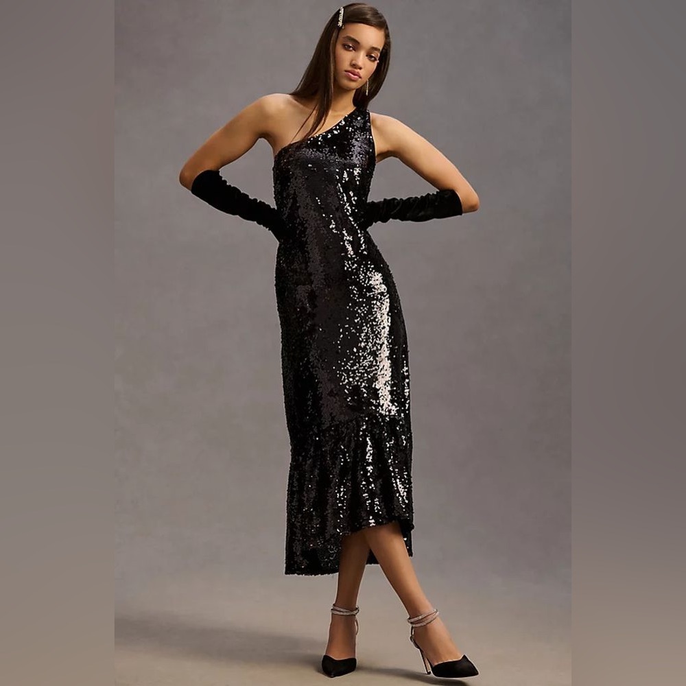 Maeve One-Shoulder Sequin Dress